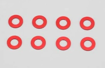 ZCR-A3605 Yokomo - 3x6x0.5mm Collar/8pcs/Red