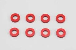 ZCR-A3615 Yokomo - 3x6x1.5mm Aluminum Shim/Collar/8pcs/Red